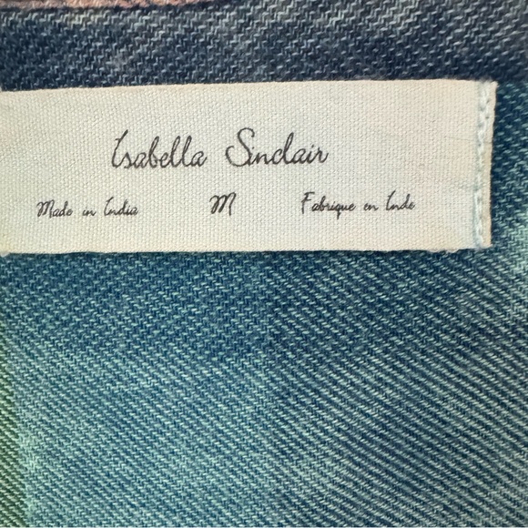 Anthropologie Isabella Sinclair Ruffled Plaid Henley Tunic Size Medium - Picture 6 of 6